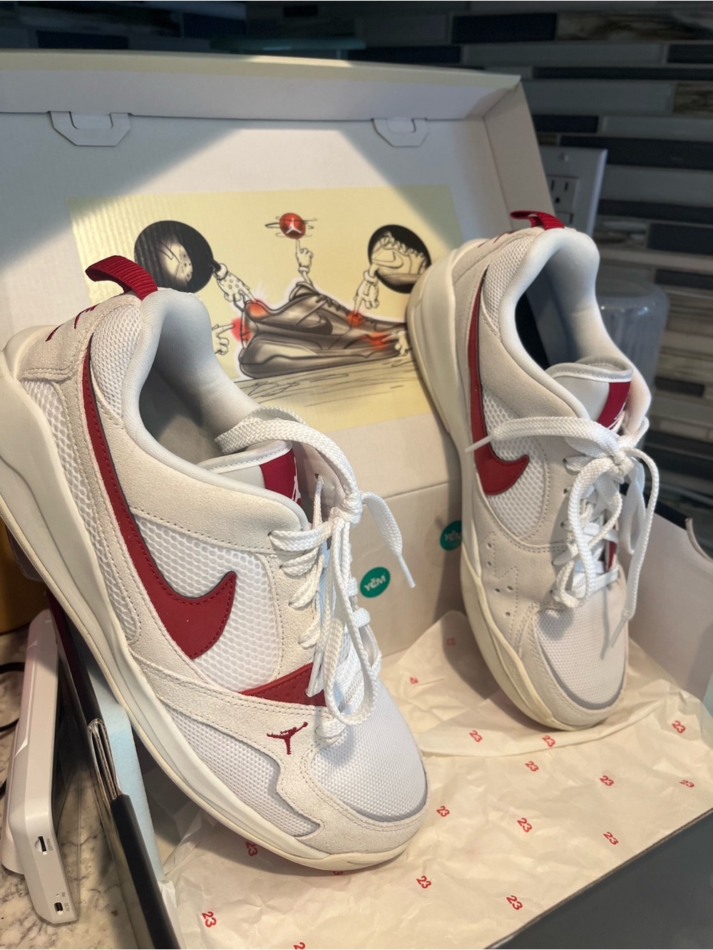 Nike Air Jordan CMFT Era “White Varsity Red” Men’s Size 11 Like New - Authentic